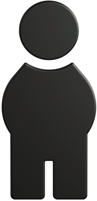 Symbol Mann 801.91B010 PA Farb-Nr.90 B.71,5mm H.150mm S.3mm HEWI
