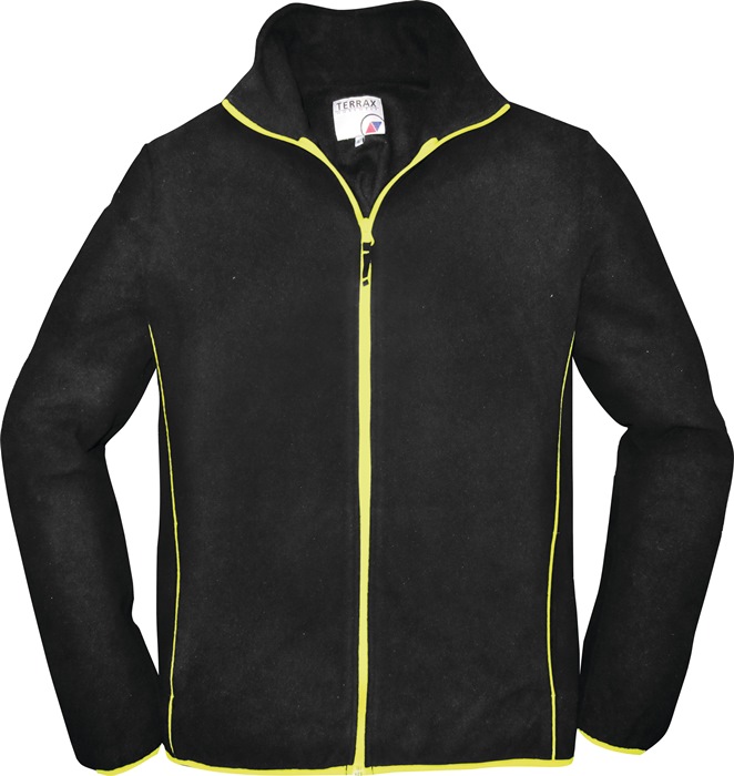 Herren Fleecejacke Gr.L schwarz/limette