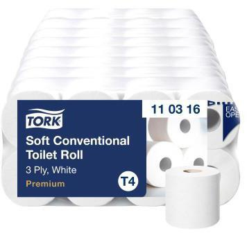 Tork Toilettenpapier Premium 110316 3lagig weiß 8 Rl./Pack.
