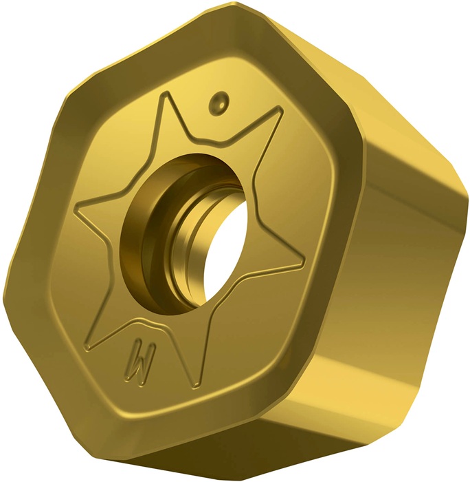 Fräswendeschneidplatte ISO HNGX 0906ANSN-M:M8330 D.4,9mm PVD beschichtet Gold