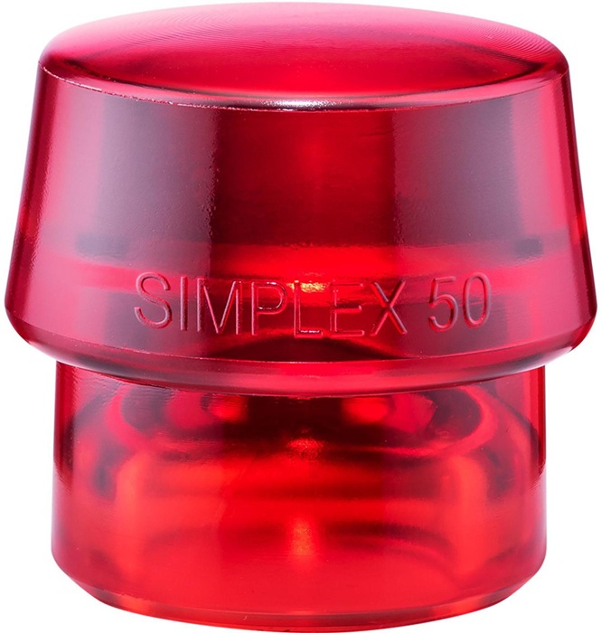 Schonhammerkopf SIMPLEX Kopf-Ø 50mm Plastik rot hart HALDER