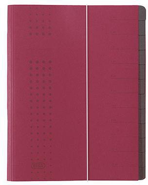 ELBA Ordnungsmappe chic 400001990 DIN A4 12Fächer Karton bordeaux