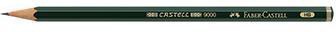 Faber-Castell Bleistift CASTELL 9000 119000 HB dunkelgrün