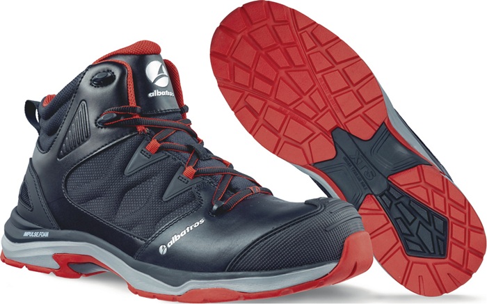 Sicherheitsstiefel ULTRATRAIL BLACK MID Gr.43 W.11 schwarz/rot S3S ESD FO HRO SR