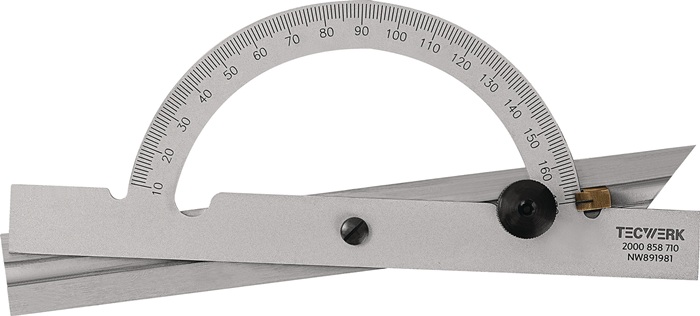 Winkelmesser Gradbogen-D.200mm Schienen-L.400mm TECWERK