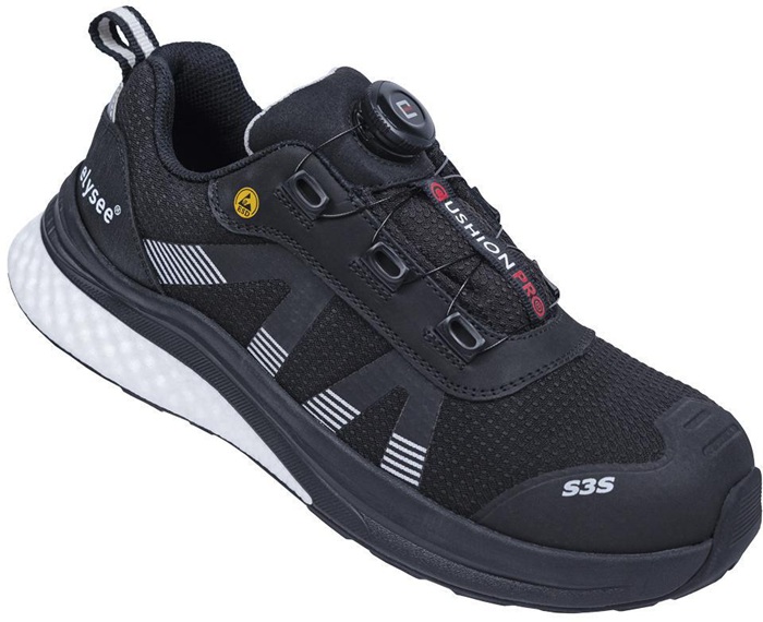Sicherheitsschuh CUSHIONPRO® SHIELD Gr.44 W.11 schwarz/weiß S3S FO SR SC ESD