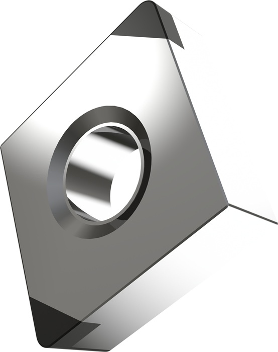 Drehwendeschneidplatte ISO CNGA 120408S01020B:TB310 D.5,16mm Silber-Schwarz