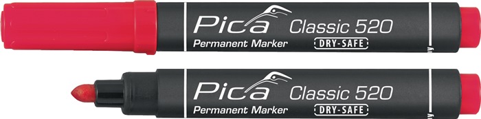Permanentmarker Classic rot Strich-B.1-4mm Rundspitze PICA