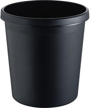 helit Papierkorb H6105895 18l rund Kunststoff schwarz