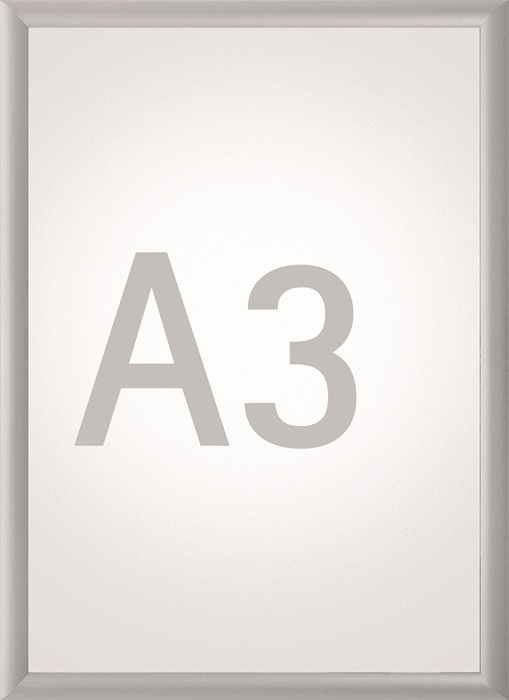 Klappr.Plakatmaß DIN A3 aluminium elox.MAUL