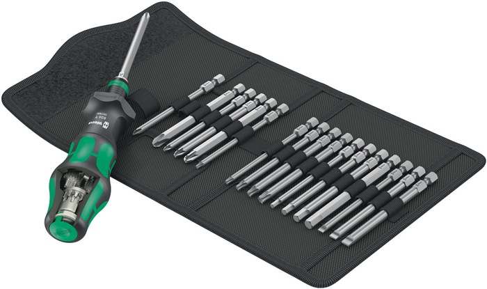Bitsortiment KK Turbo 1 19-tlg.Schlitz/PH/PZD/TORX®/6Kt.WERA