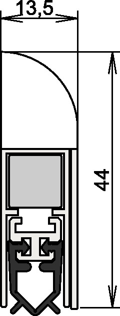 Türdichtung Wind-Ex 1-310 1-s.L.985mm Alu.silberf.HLT ATHMER