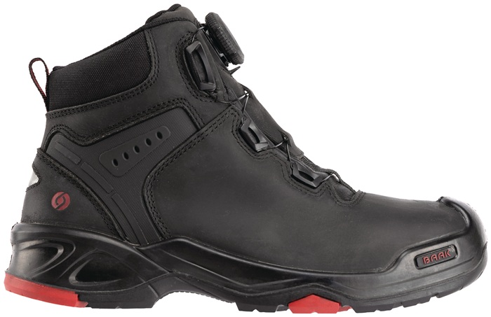 Sicherheitsstiefel Braxton Gr.42 W.11 schwarz/rot S3 HI HRO SRC Leder BAAK