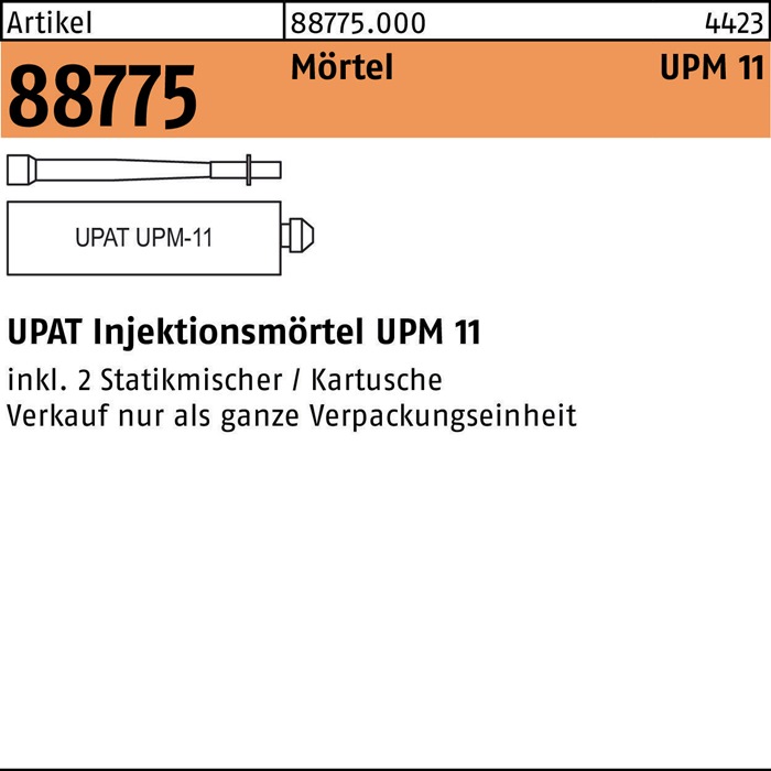 Injektionsmörtel R 88775 UPM 11-360 6 Stück UPAT