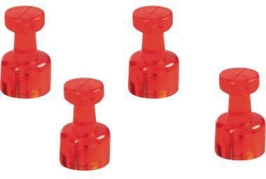 magnetoplan Magnet Memohalter 1666118 rot 4 St./Pack.