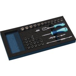 Werkzeugmodul 36-tlg.1/3-Modul Steckschlü.TECWERK