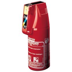 KFZ-Pulverfeuerlöscher 1kg m.Dauerdruck Brandkl.8 A 34 B C o.Manom.+Halt.GLORIA