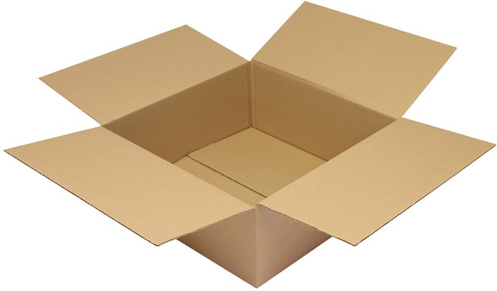 Faltkarton 1-wellig Maße 450x450x180mm Qualität 1.30 C braun TRANSPAK