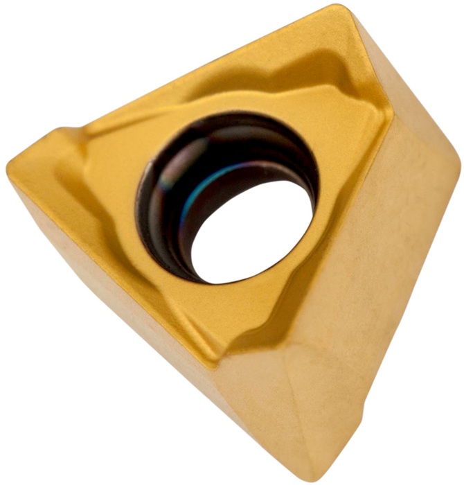 Fräswendeschneidplatte ISO TNGX 100404SR-M:M8330 D.2,8mm PVD beschichtet Gold