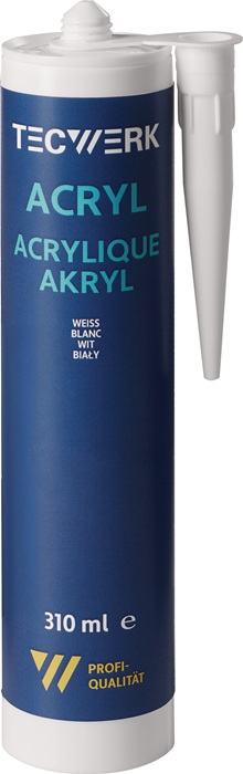 Acryl 310ml weiß Kartusche TECWERK
