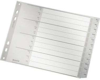 Leitz Plastikregister A4 PP 1288 bedruckt mit Monaten Jan.-Dezember