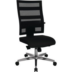 Bürodrehstuhl Punktsynchr.-T.schwarz/schwarz 450-550mm Trgf.110kg TOPSTAR