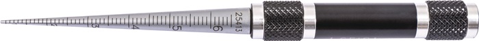 Lochlehre 4-15mm kon.Abl.0,1mm TECWERK