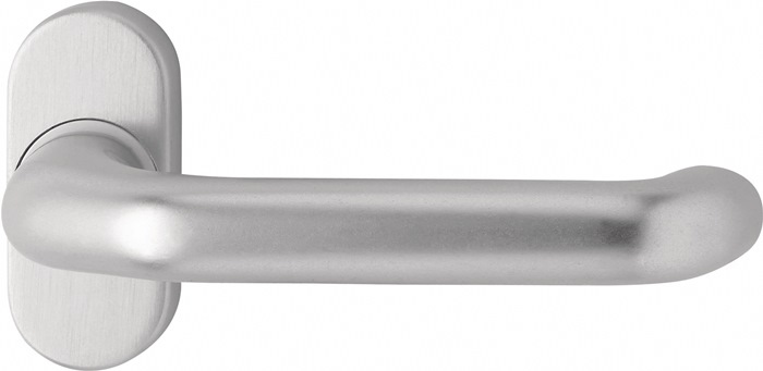 Profiltürdrückerlochteil 1300/2033 Alu.F12 ov.8mm gekr.EDI