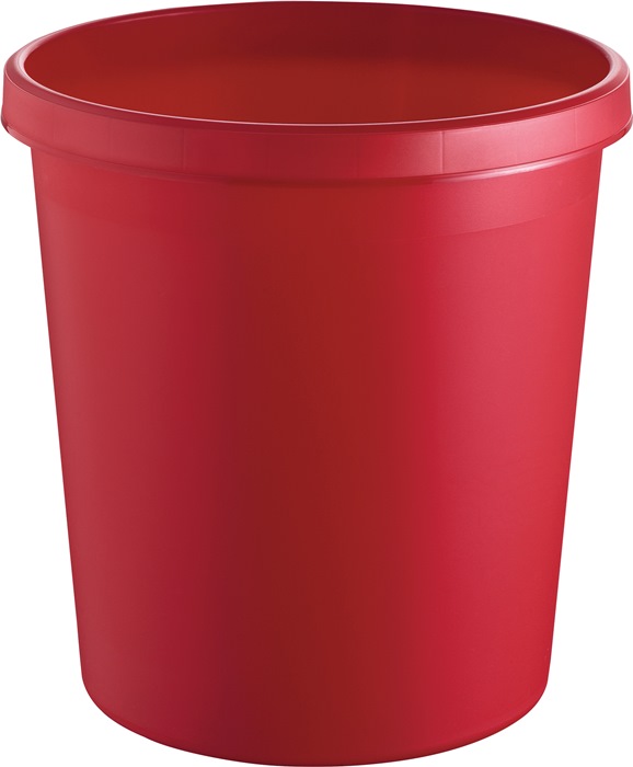 Papierkorb 18l H331xØ315mm m.Griffrand Ku.rot