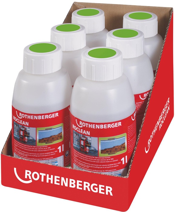 Reinigungsmittel ROPULS ROCLEAN f.Flächenheizsysteme 1l 6 Fl./Krt.