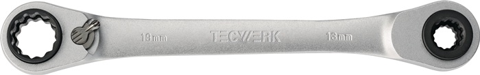 Multifunktionsknarrenringschlüssel 4in1 10/13/17/19mm 12-KT.L.220mm Z.72 TECWERK