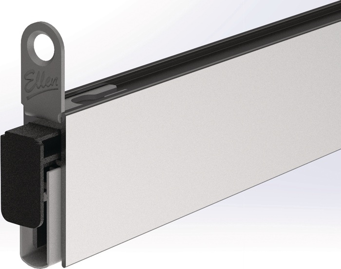 Türdichtung EllenMatic Soundproof Slim 1 stg.L.958mm B.10mm Silik.blk silber