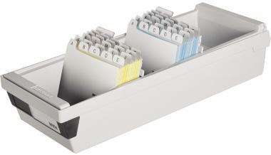 HAN Karteikasten 957-11 DIN A7 quer max. 1300Karten PS lichtgrau