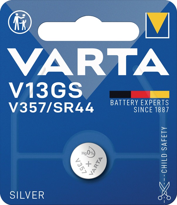 Knopfzelle Electronics 1,55 V 125 mAh SR44 11,6x5,4mm VARTA