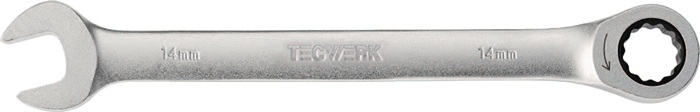 Maulringratschenschlüssel SW 16mm L.216mm ger.TECWERK