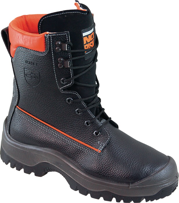 Forstsicherheitsstiefel NoRisk Gr.44 schwarz/orange Leder S3 SRC EN20345/EN17249