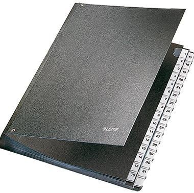 Leitz Pultordner 58310095 DIN A4 32Fächer Hartpappe schwarz