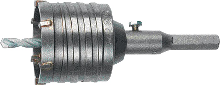 Schlagbohrkrone D.68mm Gesamt-L.120mm f.Steckd.6-KT.-Schaft HELLER