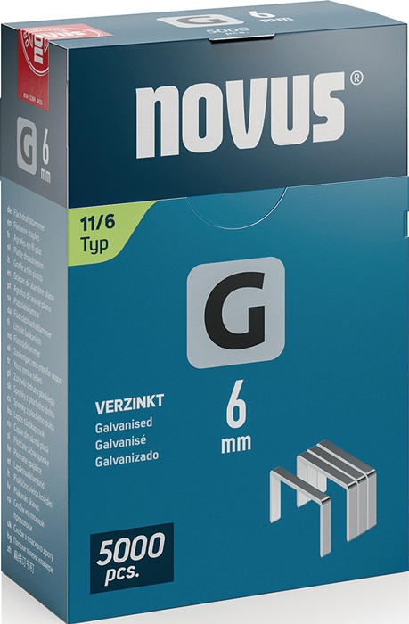 Flachdrahtklammer G Typ 11 B10,6xL6mm Draht-B.1,25mm 5000 St.NOVUS