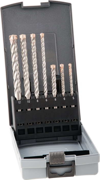 Hammerbohrersatz FORCE X 7-tlg.X SDS-plus Ku.-Box ALPEN