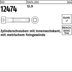 Zylinderschraube ISO 12474 Innen-6kt M16x1,5x100 12.9 25 Stück