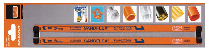 Metallsägeblatt Sandflex® L.300mm ZpZ 24 1-s.Bimetall 2 St./Karte BAHCO