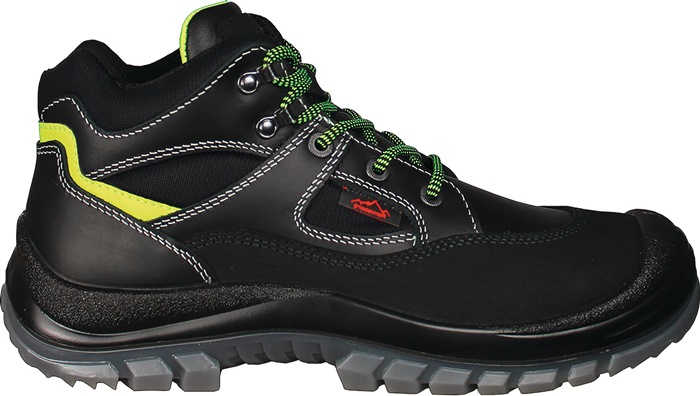 Sicherheitsstiefel Tibet Gr.42 schwarz/neongrün S3 EN20345 Leder REMISBERG