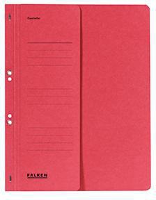 Falken Ösenhefter 80003841 DIN A4 halber Deckel Behördenheftung rot