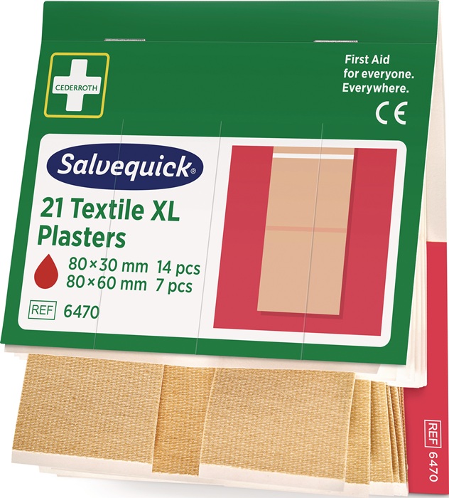 Pflasterstrips Salvequick Textilpflaster ext.gr.6Nachfüllpack je 21St.SALVEQUICK