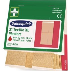 Pflasterstrips Salvequick Textilpflaster ext.gr.6Nachfüllpack je 21St.SALVEQUICK