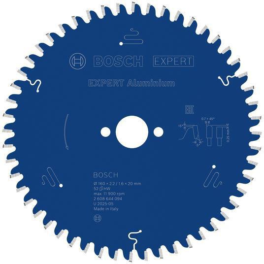 Kreissägeblatt EXPERT for Alu.AD 160mm Z.52 HLTCG Bohr.20mm Schnitt-B.2,2mm