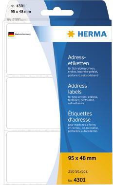 HERMA Adressetikett 4301 95x48mm weiß 250 St./Pack.