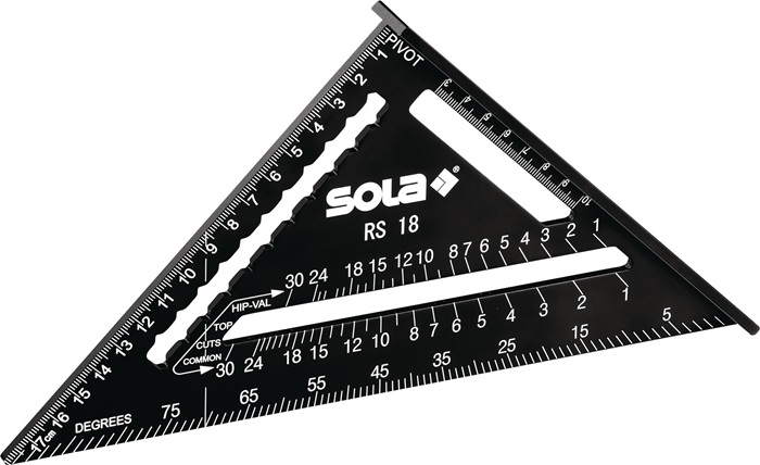 Sparrenwinkel RS 30 Schenkel-L.305mm 0Grad-90Grad Alu.SOLA