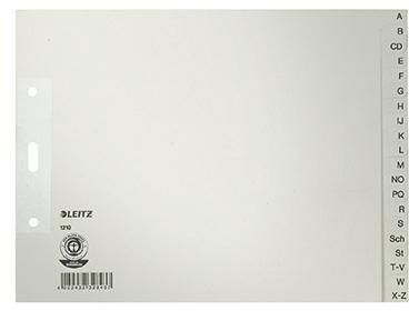Leitz Register 12100085 A-Z DIN A4 24x18cm 20teilig Papier grau